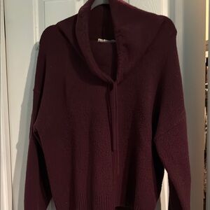It's Our Time burgundy Cowl Neck Sweater